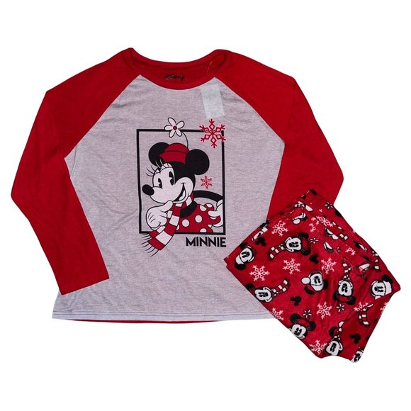 Disney Other - NWT Walt Disney Minnie Mouse Christmas Holiday 2 PC Pajama PJ Set Women's XS